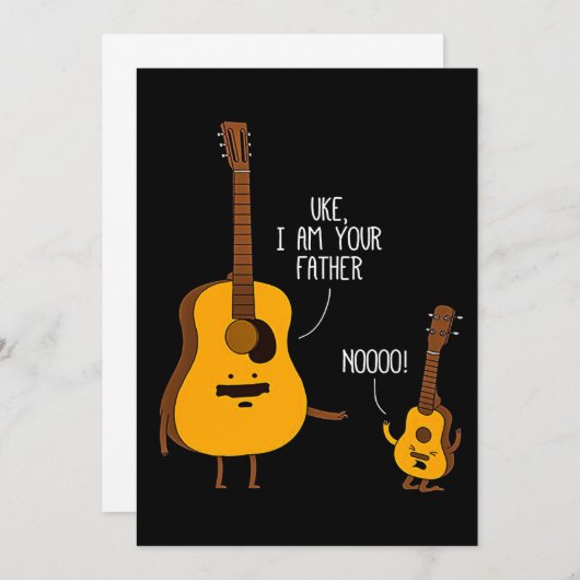 Uke Ukulele Ich bin dein Vater Vater Geschenk Ankündigung (Vorne/Hinten)