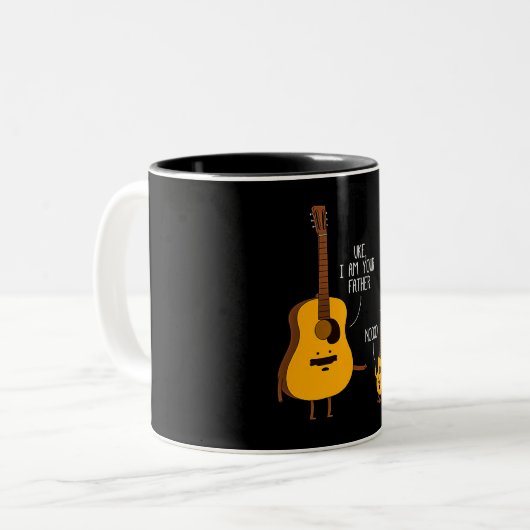 Uke Ukulele Ich bin dein Vater Vater Geschenk Zweifarbige Tasse (Vorderseite Links)