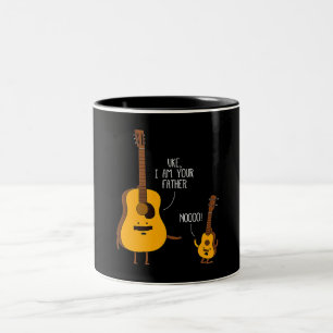 Uke Ukulele Ich bin dein Vater Vater Geschenk Zweifarbige Tasse