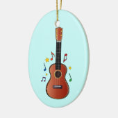 Ukelele auf Blau! Keramikornament (Links)
