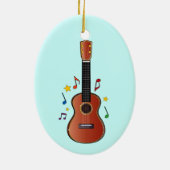 Ukelele auf Blau! Keramikornament (Hinten)