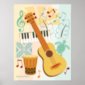 Ukelele Collage Poster (Vorne)
