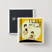 Ukeles sind Cool! Knopf Button (Vorne & Hinten)