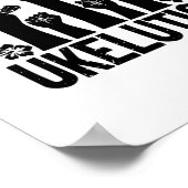 Ukelution Ukulele Player Hawaiian Musiker Poster (Ecke)