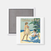 Ukes machen Spaß! Magnet (Vorderseite/Rückseite)