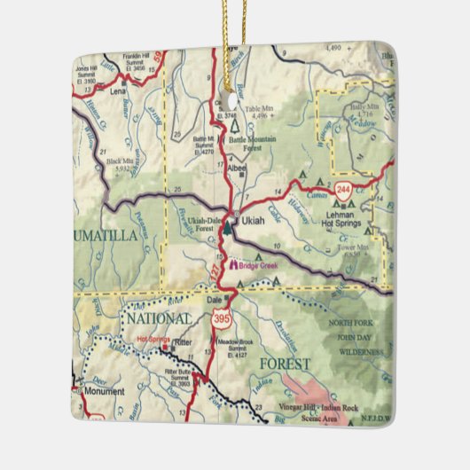 Ukiah OR Map Keramikornament (Links)