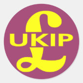 UKIP-Logo Runder Aufkleber (Vorderseite)