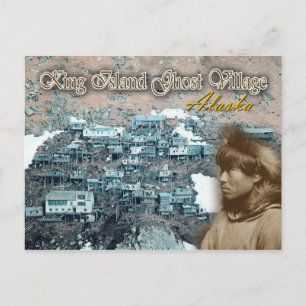 Ukivok Stilt Village, King Island, Alaska Postkarte