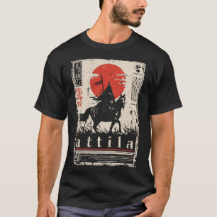 Ukiyo-e Attila Hun Warrior Portrait T-Shirt