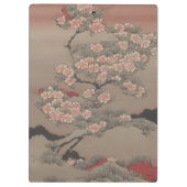 Ukiyo-e blühender Baum Klemmbrett (Rückseite)