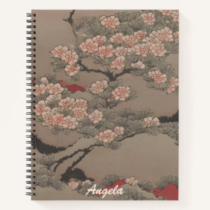 Ukiyo-e blühender Baum Notizblock