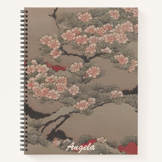 Ukiyo-e blühender Baum Notizblock (Vorderseite)