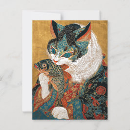 Ukiyo-e Cat | Japanische Kunst Postkarte