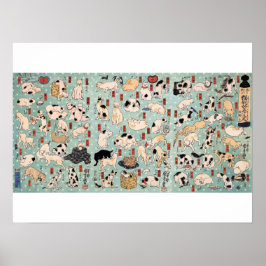 Ukiyo-e Cats von Utagawa Kuniyoshi (1798-1861) Poster