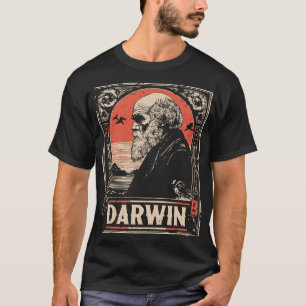 Ukiyo-e Darwin   Evolution Theory Portrait T-Shirt