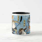 Ukiyo-e Druck - Frösche als Japaner Kabuki Tasse (Zentrum)