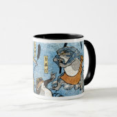 Ukiyo-e Druck - Frösche als Japaner Kabuki Tasse (VorderseiteRechts)