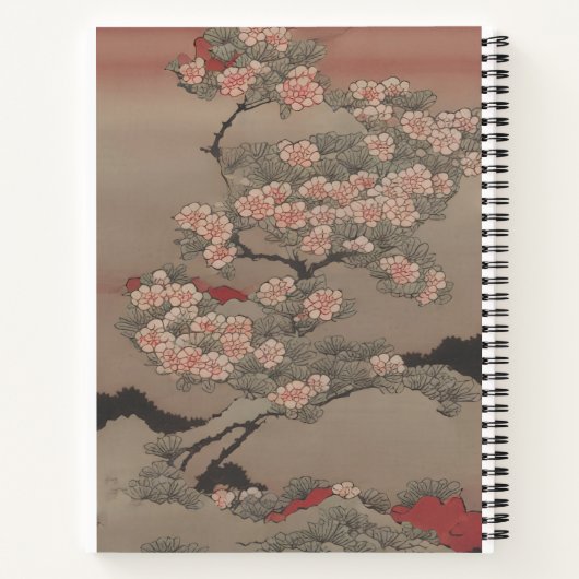 Ukiyo-e Flowering Tree Notizblock (Rückseite)