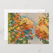 Ukiyo-e Herbst Postkarte (Vorne/Hinten)