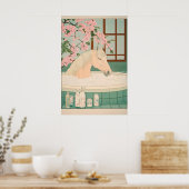 Ukiyo-e Horse Bathroom Print Japanese Minimalist Poster (Küche)