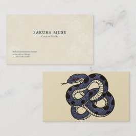 Ukiyo-e Inspired Snake Business Card – Convention  Visitenkarte