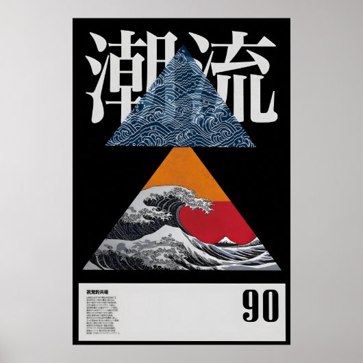 Ukiyo-e inspirierte japanische Great Wave Kunst Vi Poster (Vorne)