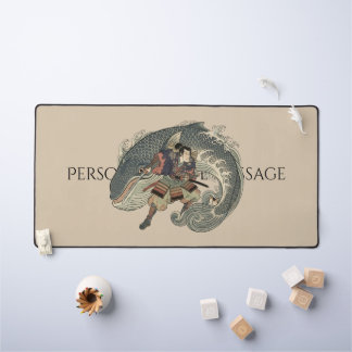 Ukiyo-e inspirierter Mauspad – Dramatisches JAPAN Schreibtischunterlage