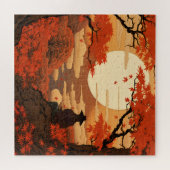Ukiyo-e Japan Herbst Samurai Puzzle (Horizontal)