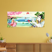 Ukiyo-e japanische Art Canvas Print Leinwanddruck (Insitu (Wohnzimmer))