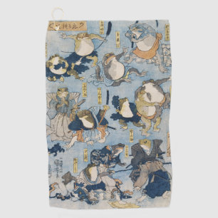 Ukiyo-e-Kriegerfrösche Antike japanische Kunst Golfhandtuch