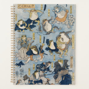 Ukiyo-e-Kriegerfrösche Antike japanische Kunst Planer