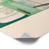 Ukiyo-e Leopard Bath Art Print Japandi Bathroom Poster (Ecke)