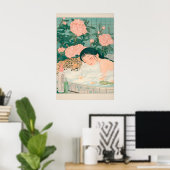 Ukiyo-e Leopard Bath Art Print Japandi Bathroom Poster (Heimbüro)