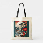 Ukiyo-e Modern Tote Bag Tragetasche (Rückseite)
