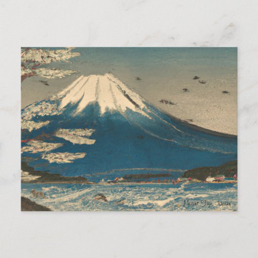 Ukiyo-e Mount Fuji Japan Postkarte (Vorderseite)