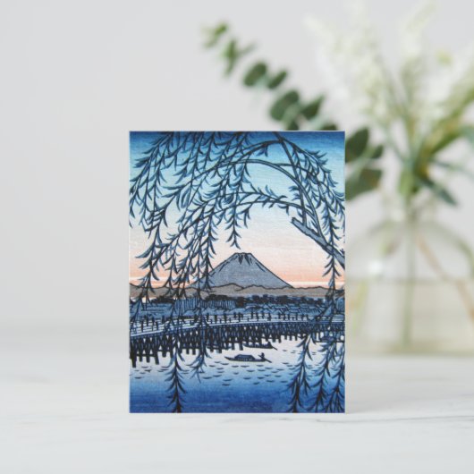 Ukiyo-e Mt. Fuji Japan Postkarte (Stehend Vorderseite)