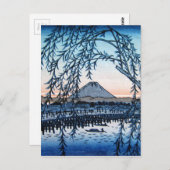 Ukiyo-e Mt. Fuji Japan Postkarte (Vorne/Hinten)