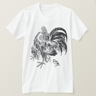 Ukiyo-e Niwatori japanischer Hahn durch Toyohiro T-Shirt