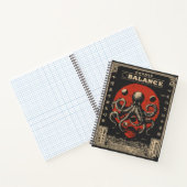 Ukiyo-e Octopus Balance | Kosmische Harmonie Kunst Notizblock (Innenseite)