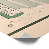 Ukiyo-e Poodle Art Print Japandi Bathroom Poster (Ecke)