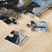 Ukiyo-e print - Frösche als japanische Kabuki-Scha Puzzle (Seite)