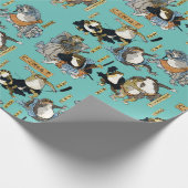 Ukiyo-e print - Frösche als Kabuki-Schauspieler Geschenkpapier (Ecke)