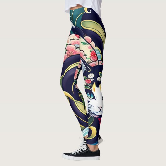 Ukiyo-e Punk city KIMONO Cats Leggings-THE 其の参 Leggings (Links)