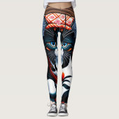 Ukiyo-e Punk city KIMONO Cats Leggings-THE  其の弐 レギ Leggings (Vorderseite)