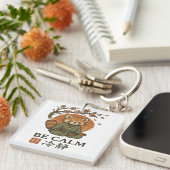 ukiyo-e Red Panda- Be CALM japanese Zen meditation Schlüsselanhänger (Vorderseite rechts)