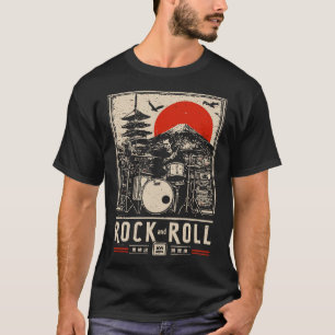 Ukiyo-e Rock Drummer Music Fusion Art T-Shirt