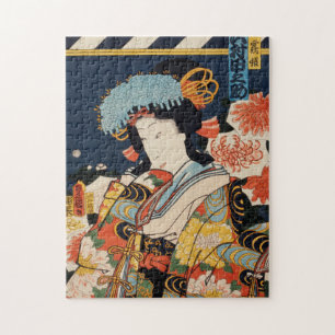 Ukiyo-e-Stil-Illustration von Toyohara Kunichika Puzzle