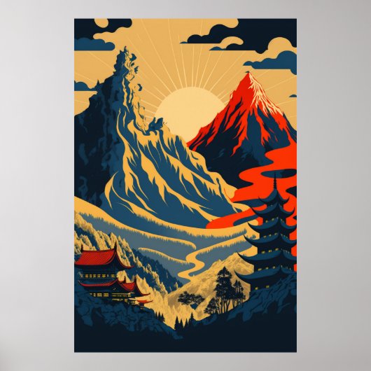 Ukiyo-e-Stil Poster (Vorne)