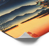 Ukiyo-e style painting of a Japan Castle Poster (Ecke)