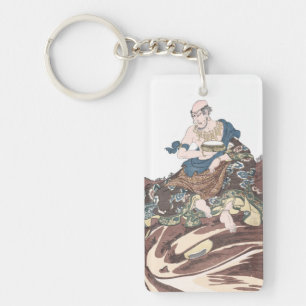 Ukiyo-e unsterblicher buddhistischer Mönch auf Schlüsselanhänger